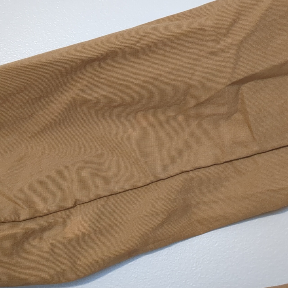 Anthropologie EttTwa Camel Trench Coat Dark Trim 100% Cotton 8 - Picture 8 of 10